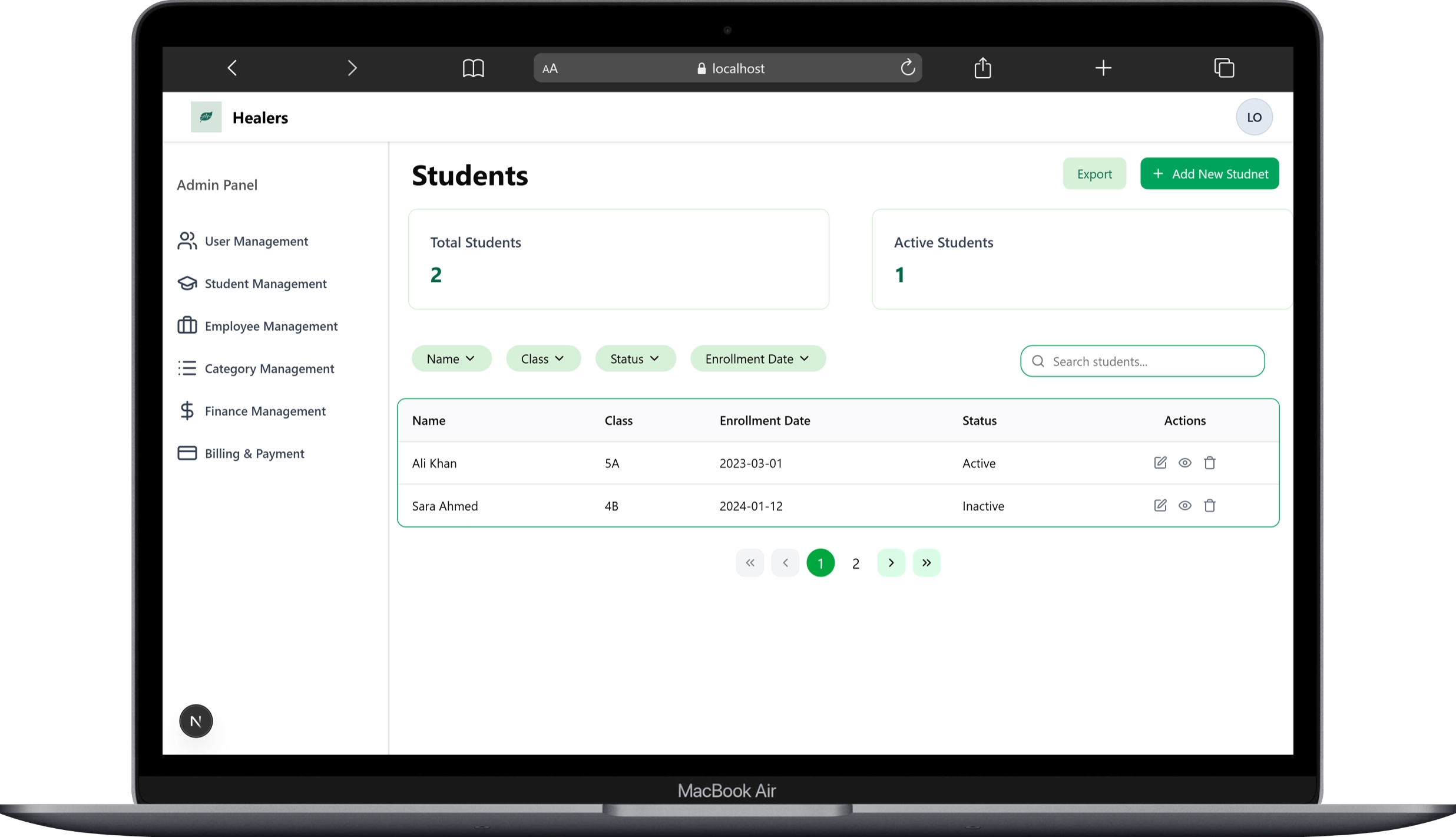 Autism Care Institute desktop screenshot