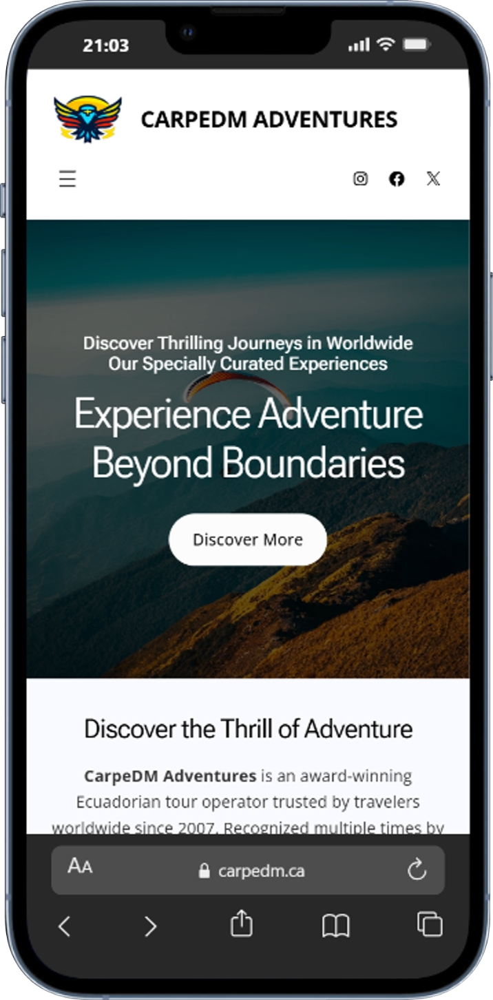 Carpedm mobile screenshot