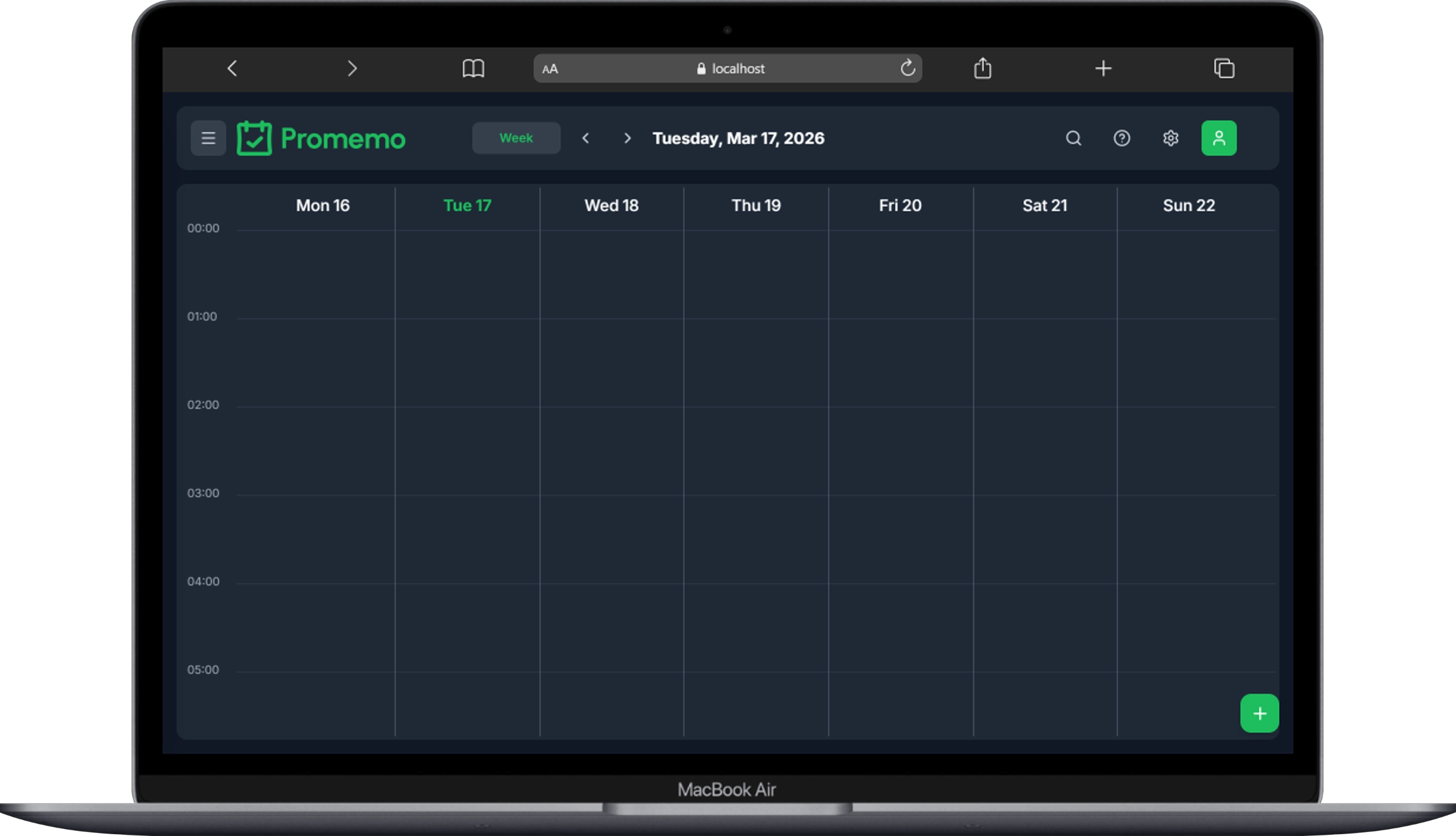 Promemo desktop screenshot