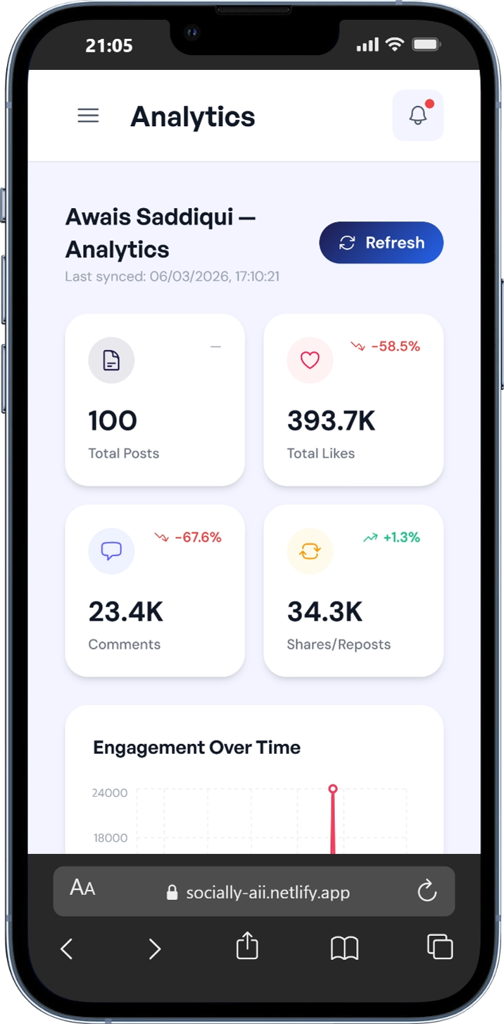 Socailly AI mobile screenshot
